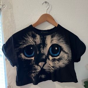 Cropped Cat Tee
